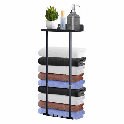 HONPHIER Bathroom Towel Holder Adhesive Retractable Towel Holder 41-75CM Wall Mounted Towel Holder in Bathroom and Kitchen
