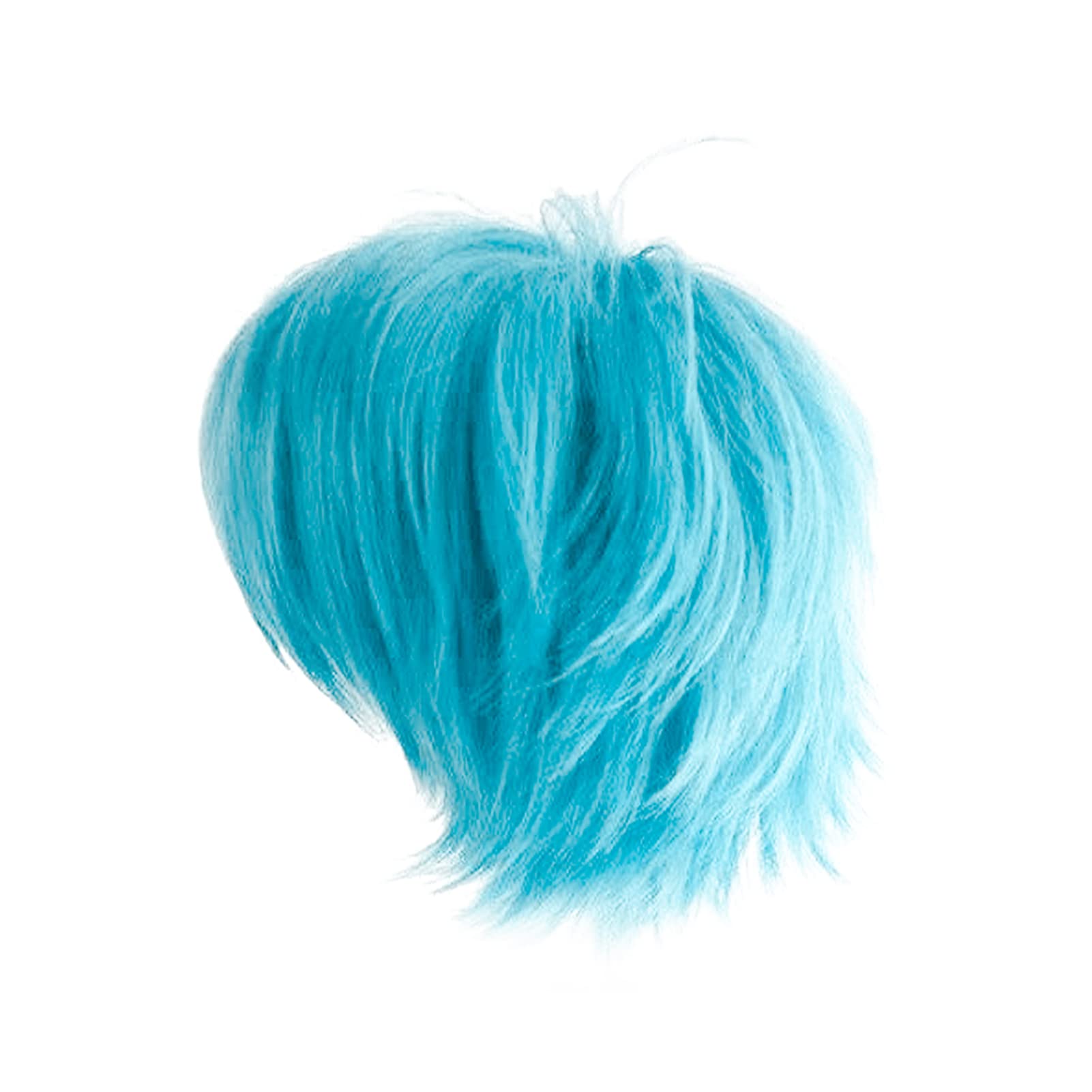 Cosplay Wig Short Straight Heat-Resistant Synthetic Anime Style – Sky Blue