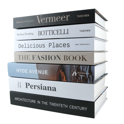 PTShadow 7 Pcs Decorative Books for Home Decor, Black and WhiteShelf Decor Accents Library Decor for Home Sweet Stacked Books