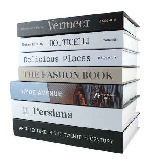 PTShadow 7 Pcs Decorative Books for Home Decor, Black and WhiteShelf Decor Accents Library Decor for Home Sweet Stacked Books