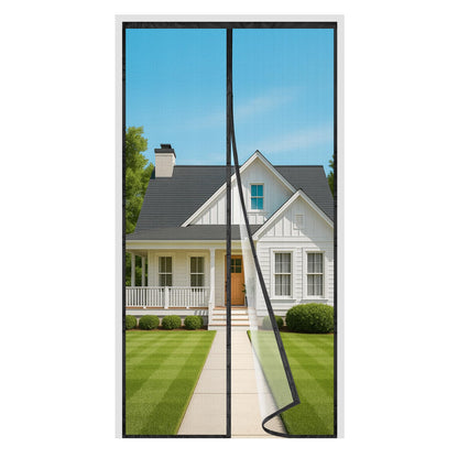 Fly screen balcony door magnet, 80x210cm insect protection balcony door 3.8cm wide Velcro tape stronger magnets no drilling