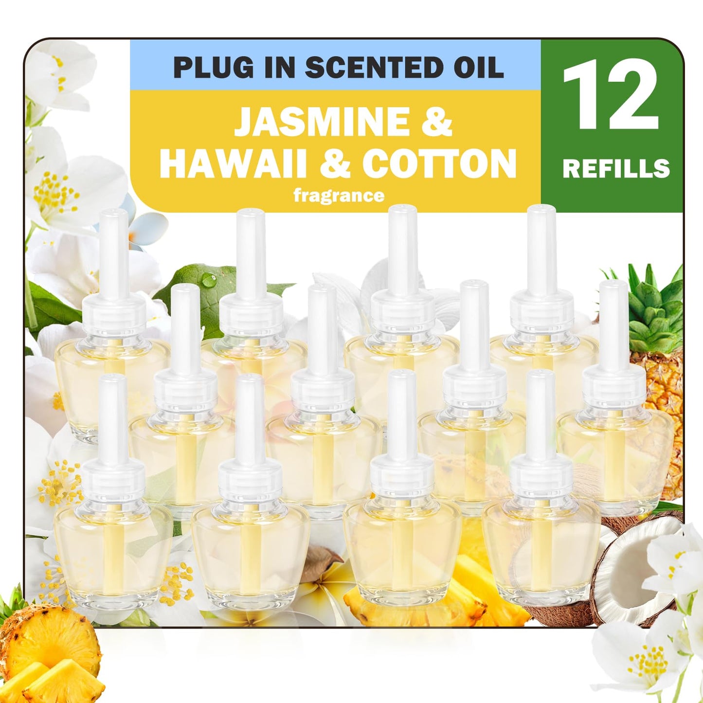 SCENTORINI Fragrance Oil Refill Room Air Freshener 12 x 19 ML Mixed Fragrance – Plug-In