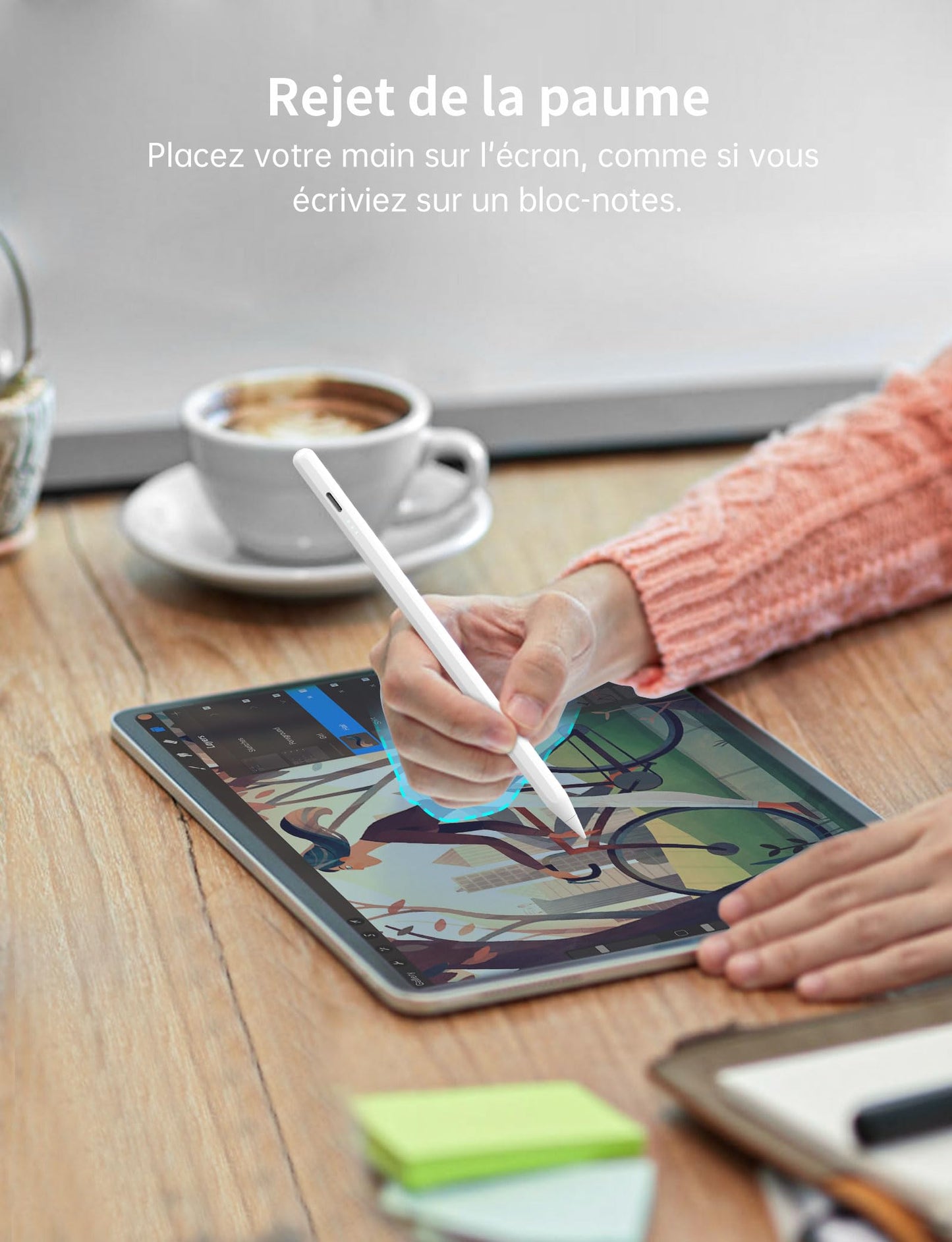 MEKO Stylus Pen for iPad 2018-2023, 13 Minutes Fast Charge, Stylus for iPad with Palm Rejection, Tilt Sensitivity, Compatible