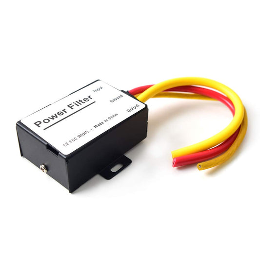 Car Power Filter EMI Noise Ground Loop Isolator Suppressor for Car Stereo Audio Radio Amplifier Speaker Equalizer Subwoofer