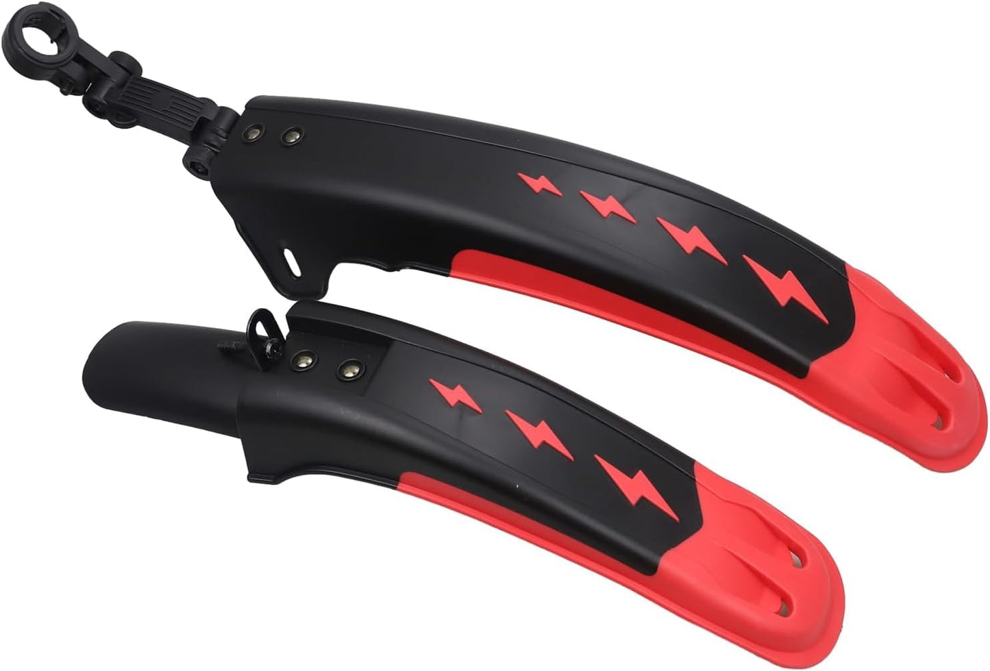 Clip-on Bicycle Mudguard Set Front & Rear Universal Quick-Release – Red 20-29in
