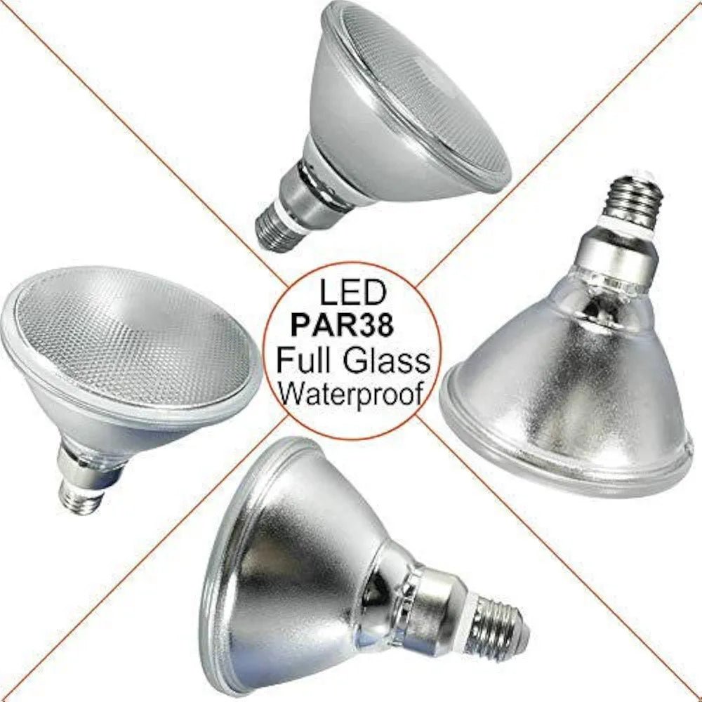 LED PAR38 spuldze 15W, silti balta, ūdensizturīga (2 gab.) - Gultify