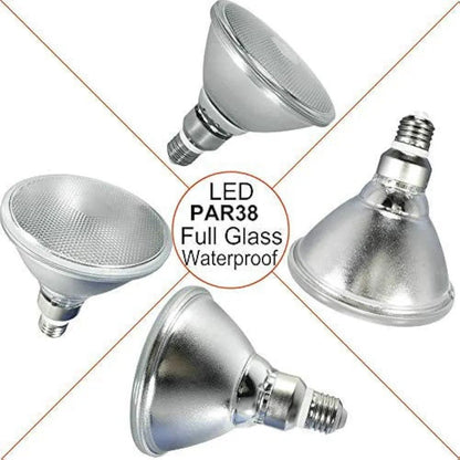 LED PAR38 spuldze 15W, silti balta, ūdensizturīga (2 gab.) - Gultify