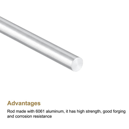 Aluminium Round Rods 3pc 8/10/12mm 300mm – Silver