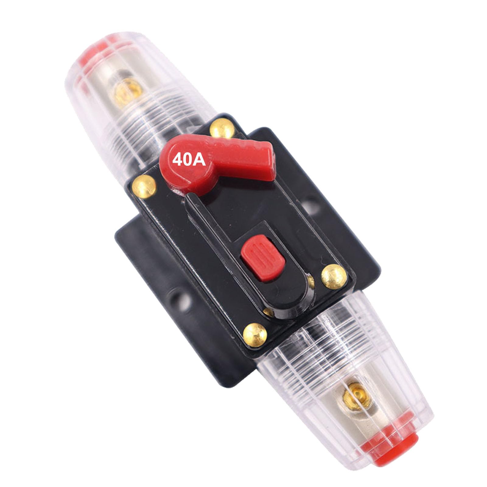 Inline Resettable Fuse Holder 40A 12–24V DC Automotive Marine Solar Protection – 40A