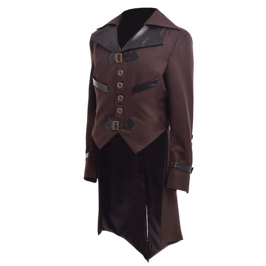 Steampunk Victorian Gothic Tailcoat Jacket Men's Halloween Costume – XL