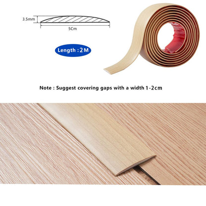 Flat Floor Transition Strip Self-Adhesive 2m Vinyl Threshold 5cm – Beige Oak Grain