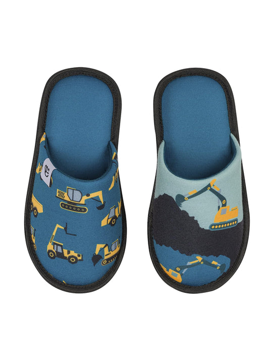 Memory Foam Slippers Unisex Family Kids Fun Designs – Excavator EU 34-35