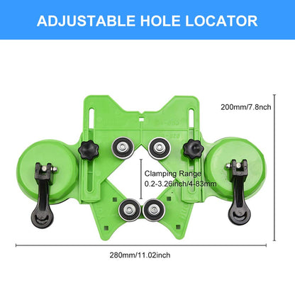 POHOVE Drill Hole Saw Guide Jig, 4-83mm Adjustable Diamond Hole Cutter Centering Locator Holder with Vacuum Suction Cup