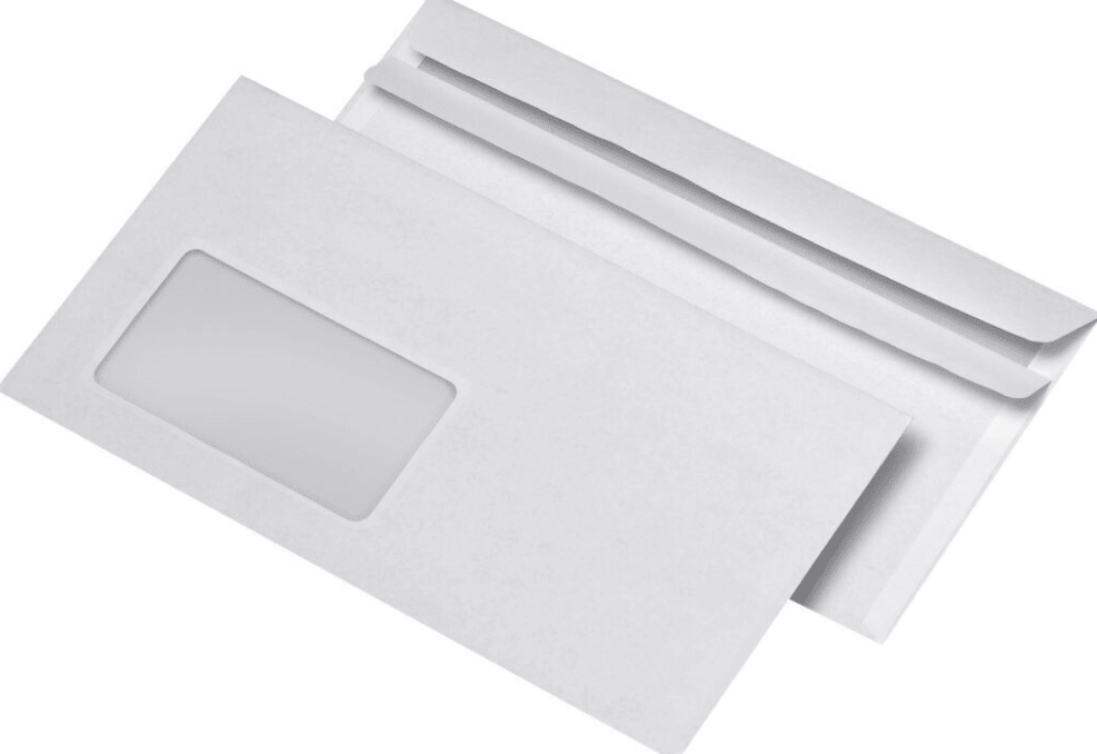 MAILmedia Kompakt DIN lang aploksnes ar logu – 1000 gab. - Gultify