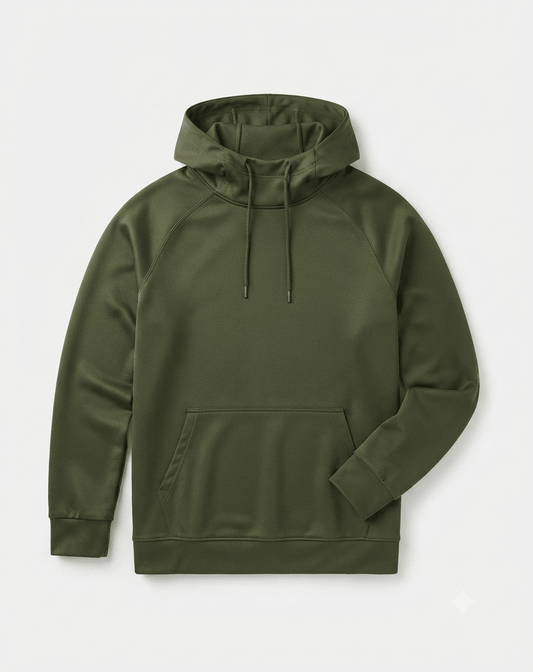 Men's Hooded Fleece Pullover Warm Sports Hoodie – Military Green - Gultify