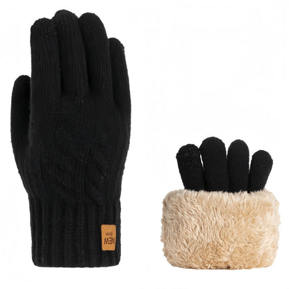 Men’s Thermal Touchscreen Mittens Anti-Slip Windproof - One Size
