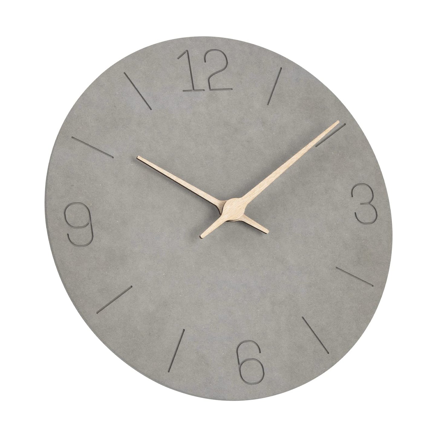 Warminn MDF Wooden Wall Clock Without Ticking Noise Silent Modern 30cm Quartz Large Battery Operated Wall Clock Easy to Read