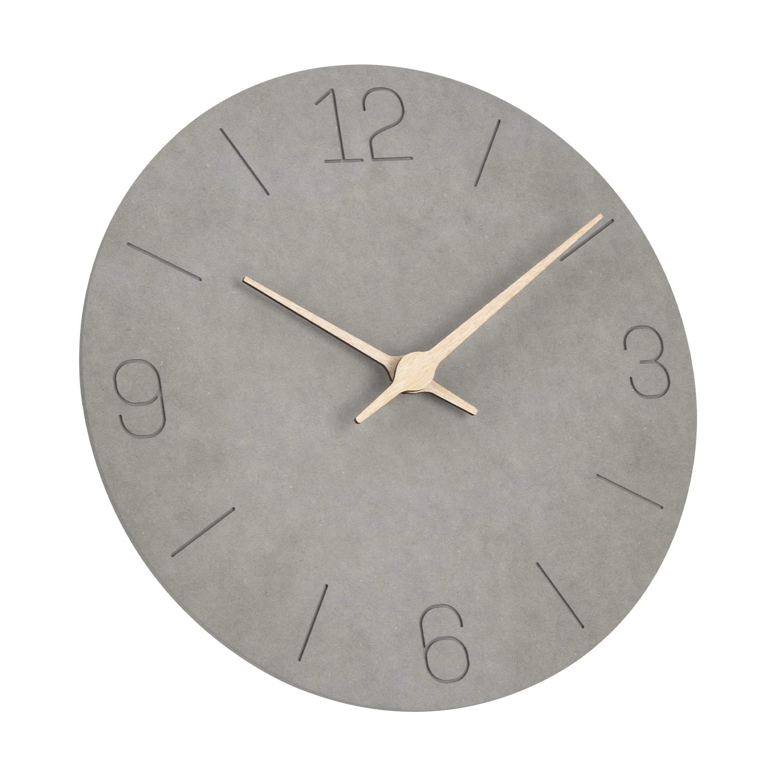 Warminn MDF Wooden Wall Clock Without Ticking Noise Silent Modern 30cm Quartz Large Battery Operated Wall Clock Easy to Read