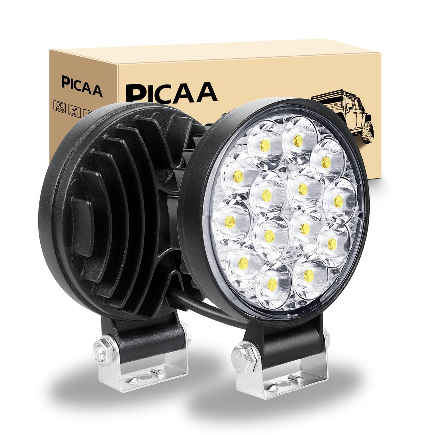 PICAA 42W LED Work Lights 3.2 inch – Waterproof