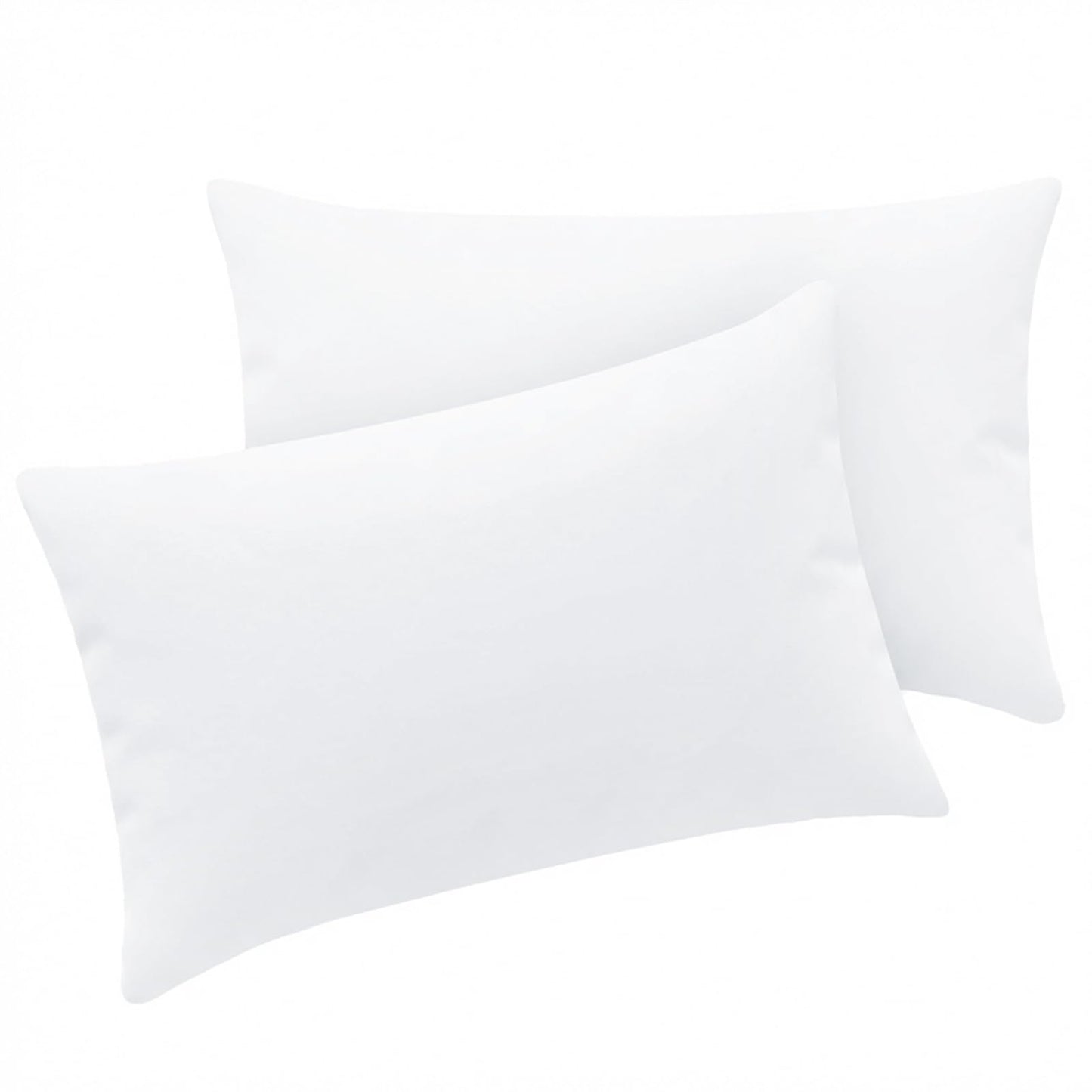 Pillowcase Twin Pack 30x50cm Microfibre with Zipper – White