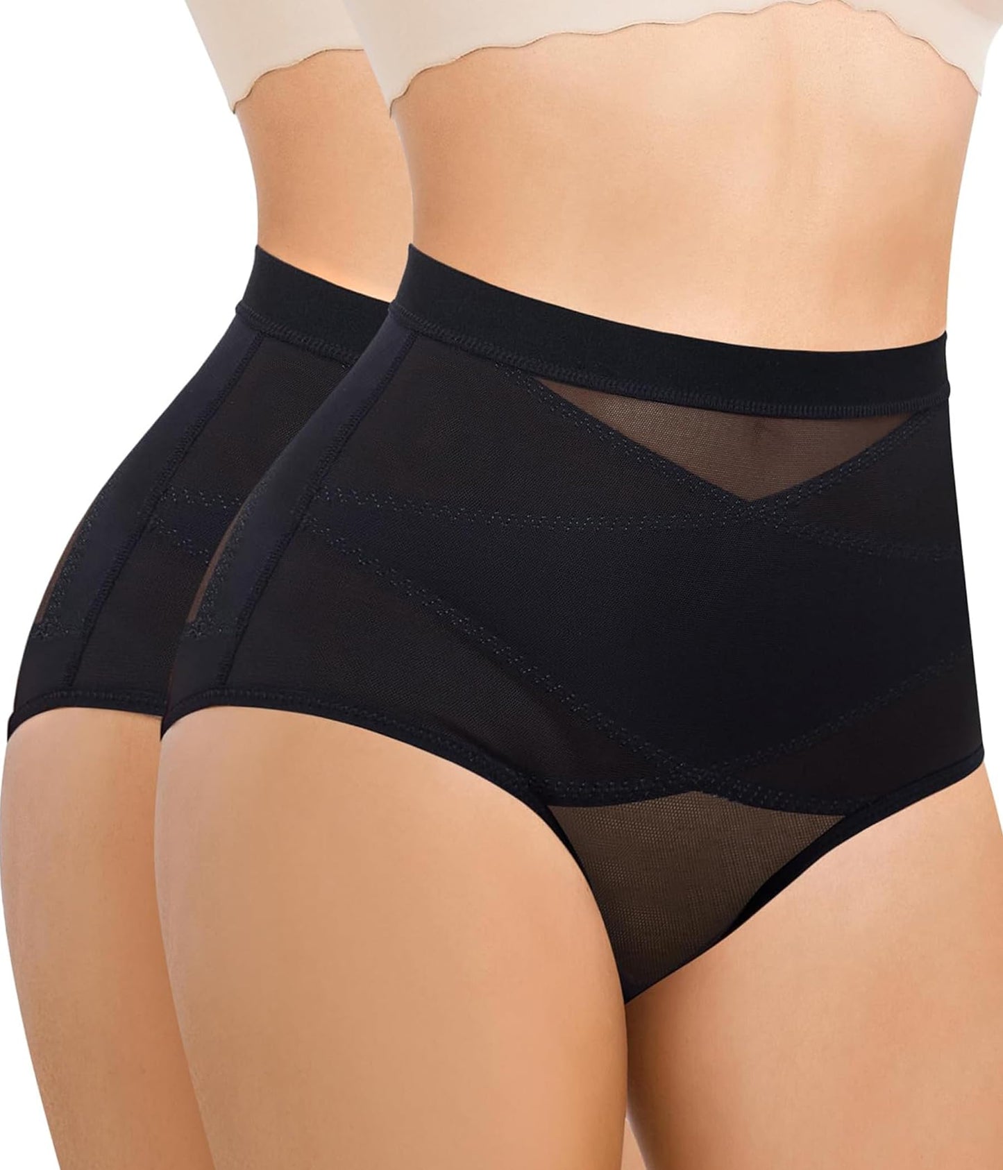 Women's Shapewear Briefs 2-Pack Tummy Control Low Waist Figure Shaping
