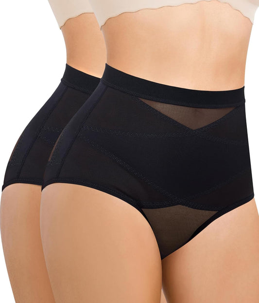 Women's Shapewear Briefs 2-Pack Tummy Control Low Waist Figure Shaping