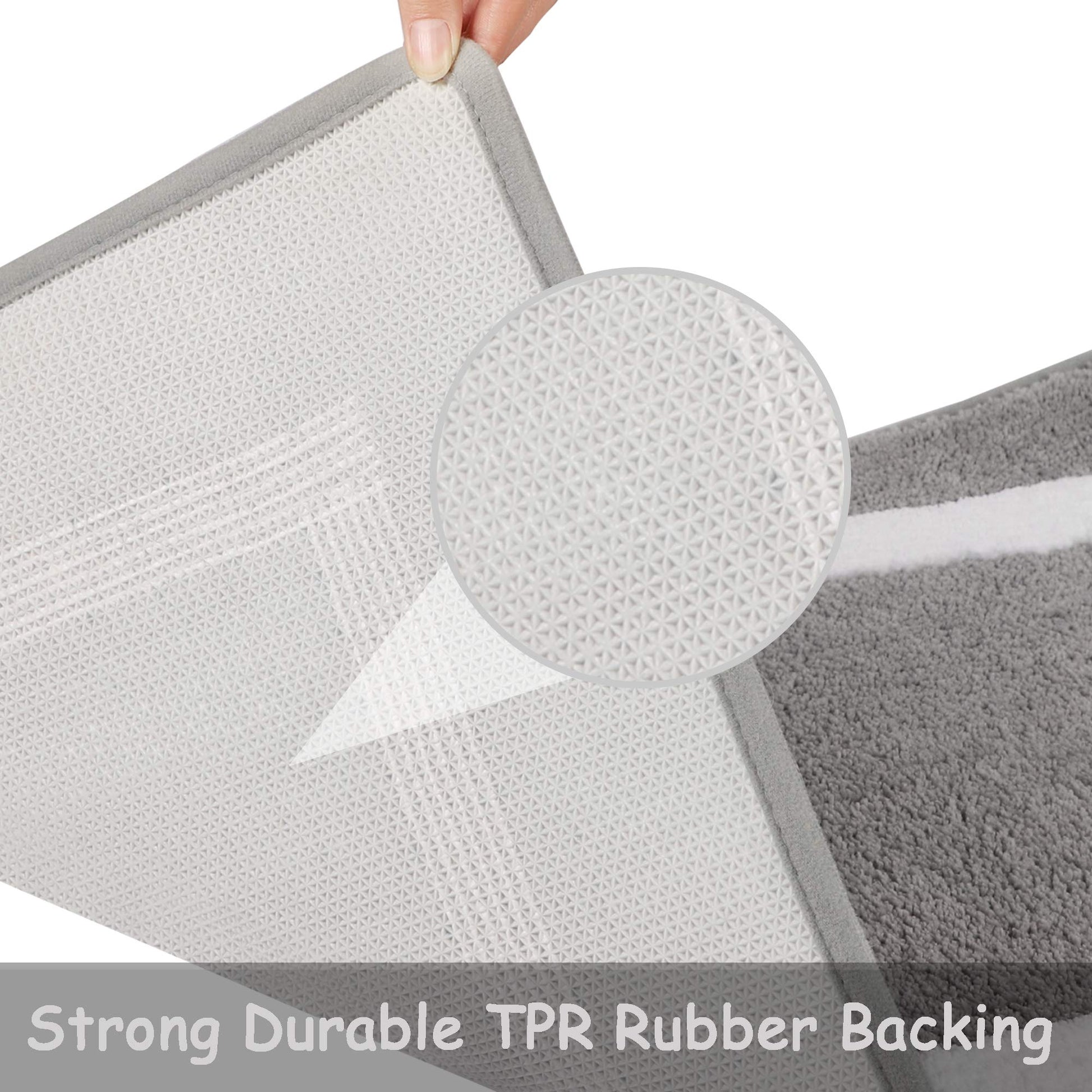 Non-Slip Microfibre Bath Mat Water-Absorbing Washable 50x140cm – Grey