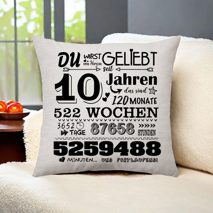 25th Wedding Anniversary Pillowcase Keepsake Gift for Couple – 25th