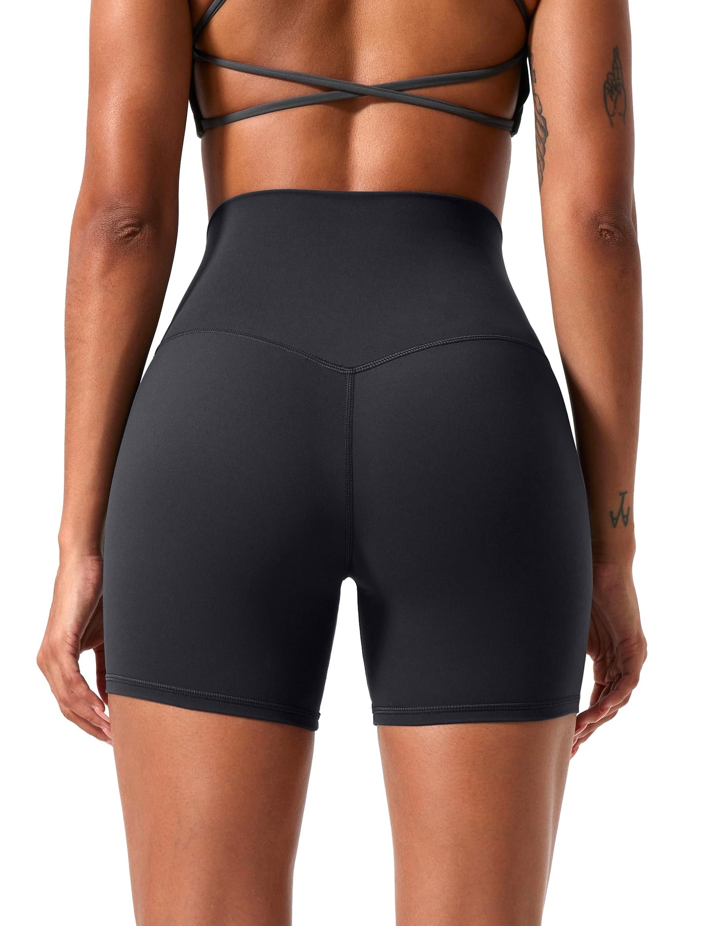Women's Cycling Shorts High Waist Anti-Chafing Opaque Sports Shorts – 2-Pack Black