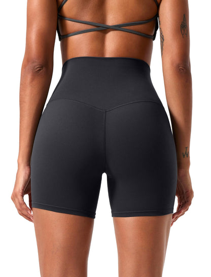 Women's Cycling Shorts High Waist Anti-Chafing Opaque Sports Shorts – 2-Pack Black
