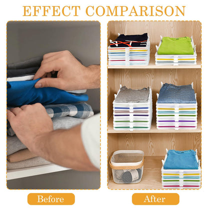 BoxLegend T-Shirt Organizer Stackable, Closet Organizer, Adult and Children Wardrobe Organizer Stackable for T Shirt Shirts,