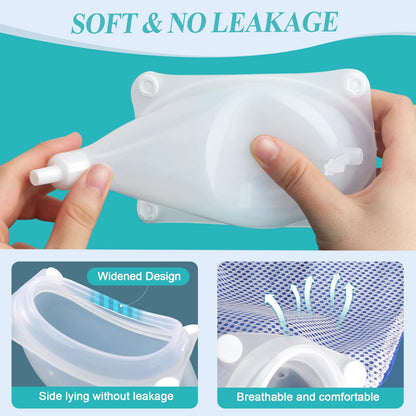 Urinal Bottles for Men, Reusable, Portable, with 2 Urine Bags (Blue - Older Men)