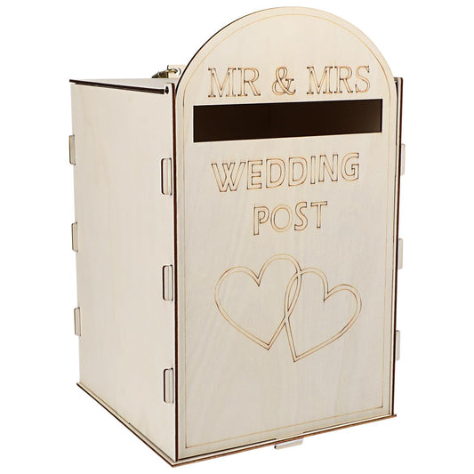 Wooden Wedding Card Box Detachable Money Box with Key