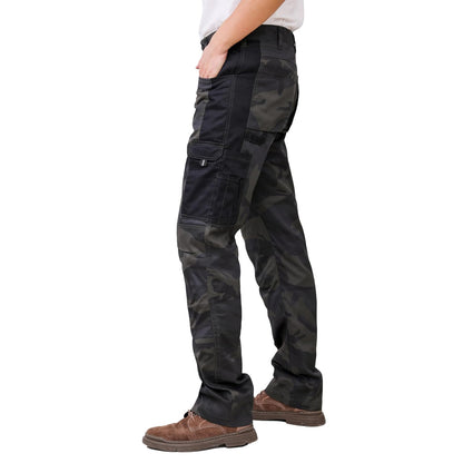WORK IDEA Men's Work Trousers - Camouflage Trousers Men's Cargo Trousers with Inside Knee Pockets