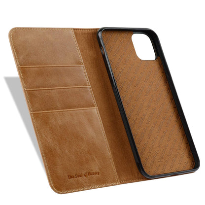 VISOUL iPhone 11 Pro Case, Shockproof Cell Phone Case [100% Cowhide Leather] [RFID Blocker] [Auto Sleep/Wake], TPU Protective