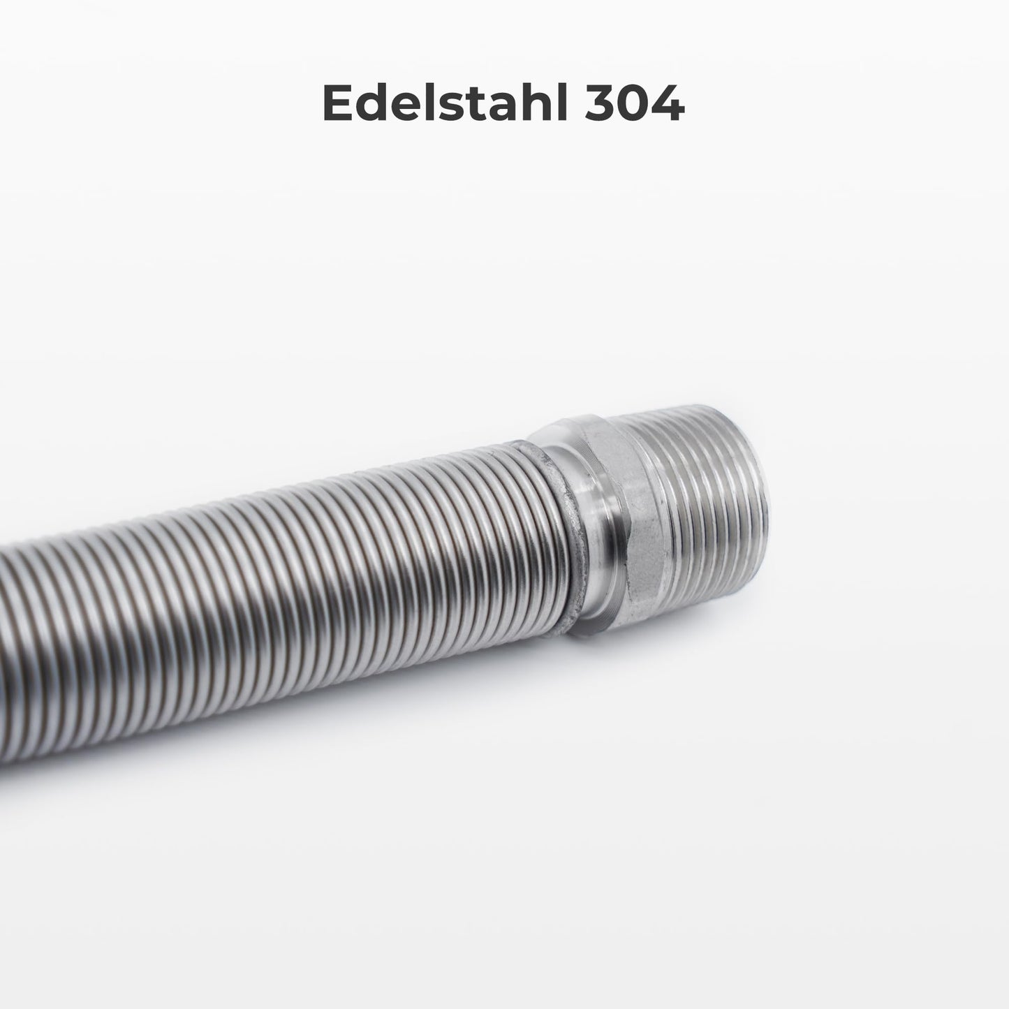 Flexible Corrugated Pipe 3/4in Adjustable 200-400mm Stainless Steel - 2-Pack