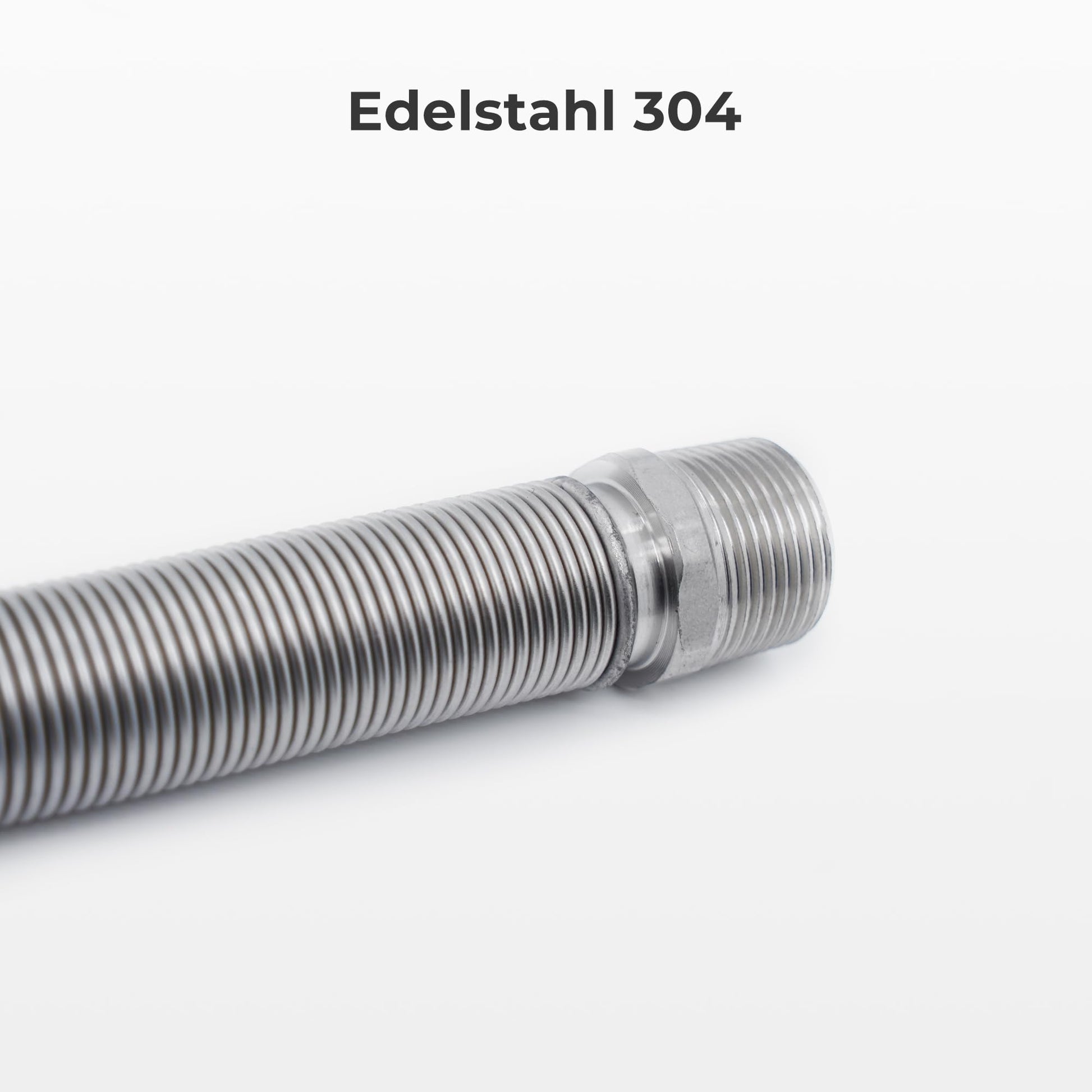 Flexible Corrugated Pipe 3/4in Adjustable 200-400mm Stainless Steel - 2-Pack