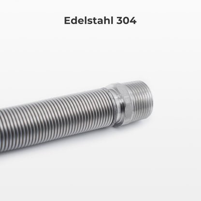 Flexible Corrugated Pipe 3/4in Adjustable 200-400mm Stainless Steel - 2-Pack