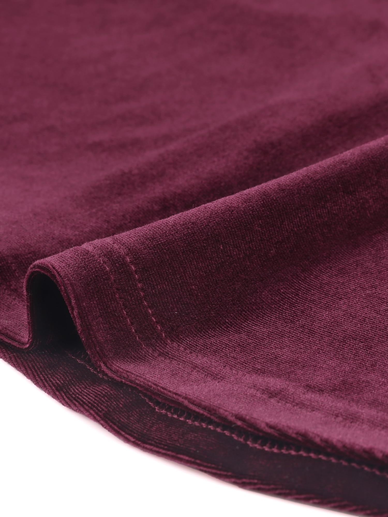 Women's Velvet Christmas Button-Front Tunic Long Sleeve – Red S