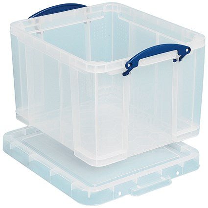 Really Useful Box uzglabāšanas kaste 33 L – caurspīdīga - Gultify
