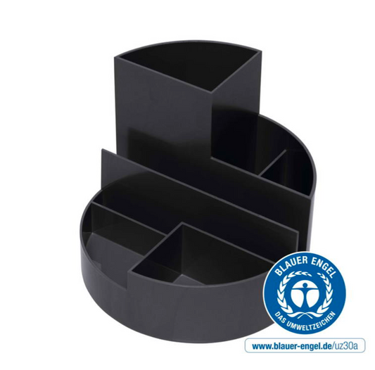 MAUL MAULroundbox ECO galda organizators – melns, 6 nodalījumi
