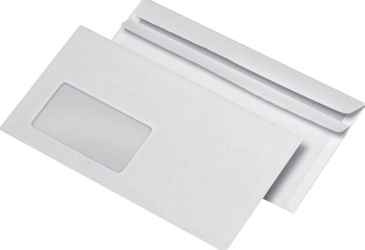 MAILmedia Kompakt DIN lang aploksnes ar logu – 1000 gab.