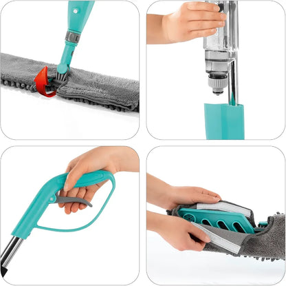 CLEANmaxx Spray-Mop – Spray mops ar Wendekopf un 700 ml rezervuāru