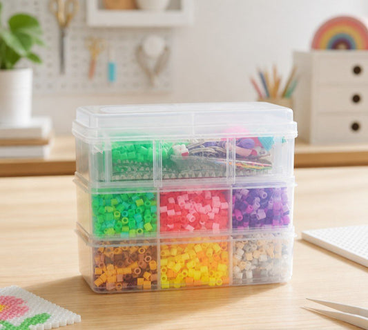 Fuse Beads Kit 12,000pcs 36 Colours with Storage & Pegboards – Multi