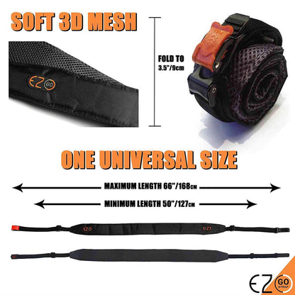 EZ-GO Motorcycle Helmet Shoulder Strap - Adjustable Helmet Strap with Ratchet Closure for Free Hands - Motorcycle Accessories