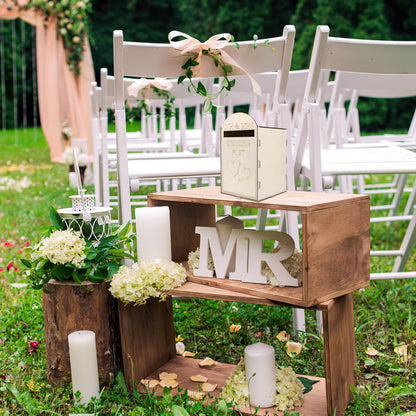 Wooden Wedding Card Box Detachable Money Box with Key