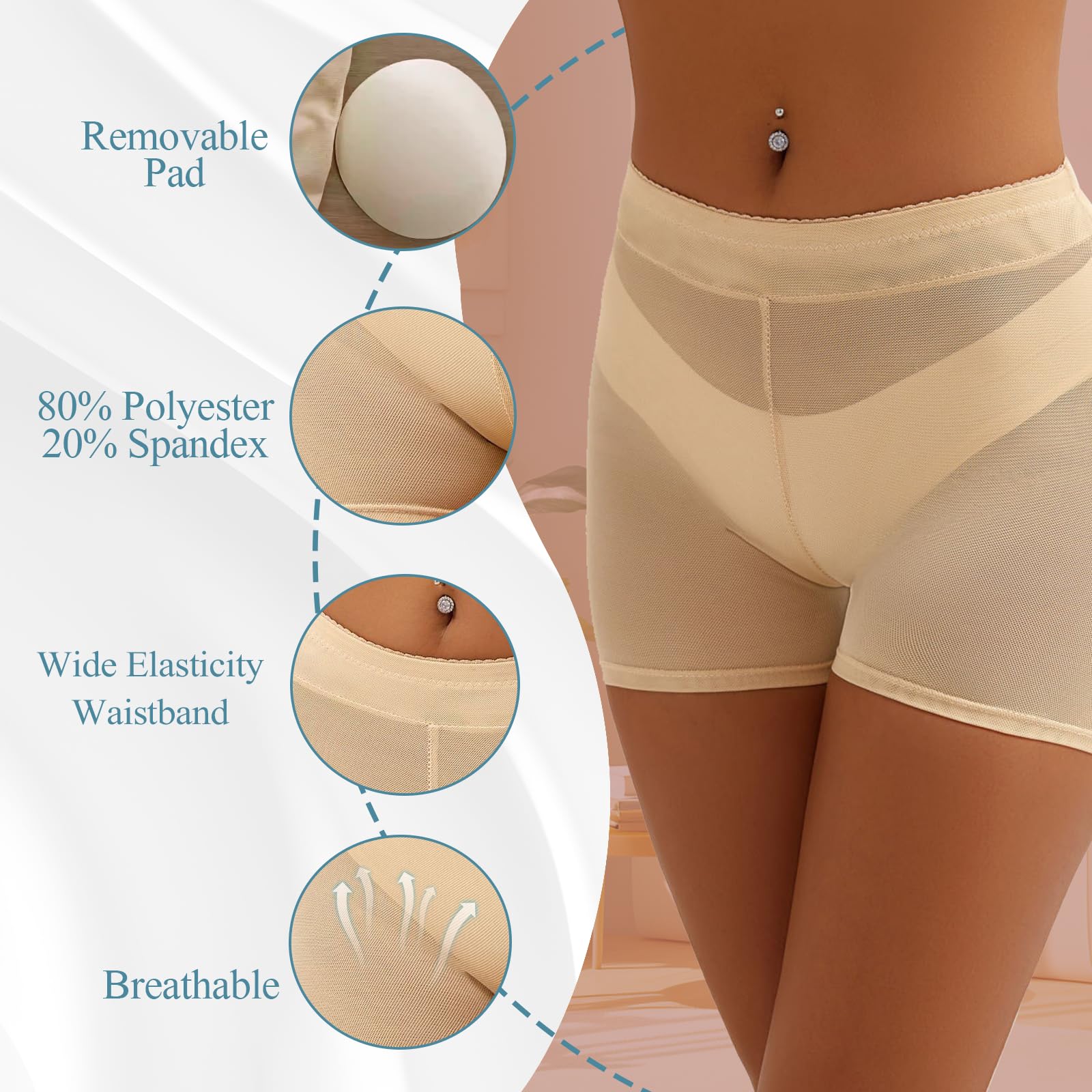 Women’s Padded Butt-Lifting Shapewear Panties Push-Up with Padding – Skin S