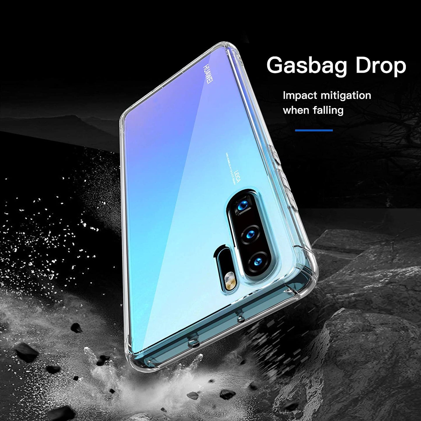Uluck Crystal Clear Soft TPU Phone Case for Huawei P30 Pro – Pure Clear (6.47 inch)