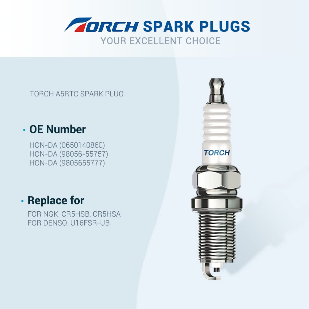 Spark Plug Solid Terminal Replacement for CR5HSB Fits Generators EU2000I EU2200 – A5RTC