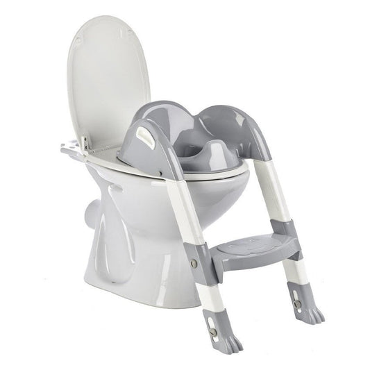 Thermobaby Kiddyloo bērnu tualetes sēdeklis ar pakāpienu – Grey Charme - Gultify